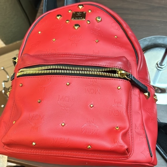 Authentic MCM Backpack Embossed MCM Monogram - Picture 8 of 10